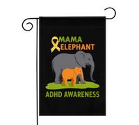 Sensibilizzazione sulla malattia di Huntington da parte di Mama Elephant Bandiere da Giardino 12,5x18 Pollici - Banner dai Colori Vivaci per Decorazioni Esterne di Giardini e Case - Idee Regalo