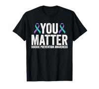 Sensibilizzazione sulla prevenzione del suicidio You Matter color verde acqua e viola Maglietta
