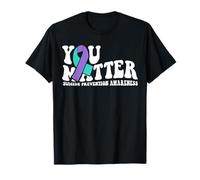 Sensibilizzazione sulla prevenzione del suicidio You Matter Color Verde Acqua e Viola Maglietta