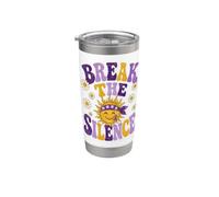 Sensibilizzazione sulla violenza domestica Break The Silence Nastro viola Bicchiere termico in acciaio inox doppia parete