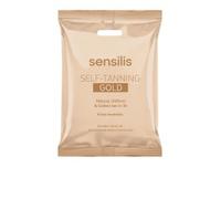 Sensilis - Salviette autoabbronzanti effetto oro, per colore immediato e uniforme senza sole, con DHA Vegetale e Aloe Vera, fragranza delicata - Gold
