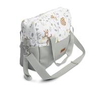 Sensillo - Borsa per passeggino - Organizer per passeggino - Borsa maternità con cerniera, attacco per passeggino, manici corti e tracolla lunga - 43x30x13 cm - Bianco