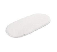 Sensillo Set Materasso culla 75x35 antisoffoco, 2 coprimaterasso in cotone Jersey bianco, cuscino ergonomico, riduttore bagnetto