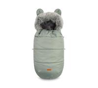 SENSILLO Sierra Footmuffer per passeggino - Sacco a pelo caldo e impermeabile per passeggino e slitta - Fodera in pile, peluche staccabile - Design elegante con copriorecchie - Salvia