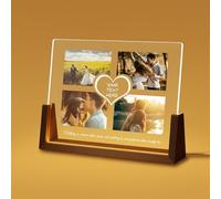 SENSING Custom Acrylic Picture Frames with Night Light, Personalized Acrylic Plaque with Photos, Personalized Collage Photo Frame, Personalized Gifts for Women and Men