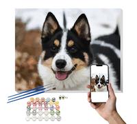 SENSING Dipingi con i numeri personalizzati per adulti, Personalizzato kit per dipingere ritratti e animali domestici, Dipingere Colorare regali fai-da-te Crea la tua foto,Contiene Colori e Pennelli