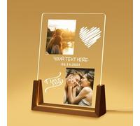 SENSING Personalized Couples Gifts for Women and Men, Custom Acrylic Picture Frames with Night Light, Personalized Acrylic Music Plaque with Photo, Personalized Photo Gifts for Anniversary, Valentine