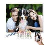 SENSING Personalizzato dipingere con i Numeri per Adulti Bambini Principianti, personalizzati paint by Numbers Kit Fai da te Olio La pittura di Numeri Kit Decora la casa Regalo con Vernici e pennelli