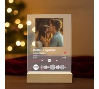 SENSING Spotify Targa personalizzata in vetro acrilico per album di canzoni con cornice foto, codice scansionabile, segni artistici musicali lui lei bambini e donne amanti della musica regali