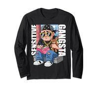 Sensitive Gangsta Urban Art Graphic Maglia a Manica