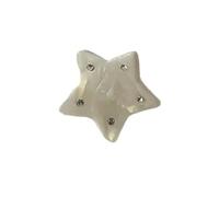 Senso del design Stella a cinque punte angelo piccola ala forcina piccola clip da afferrare acqua diamante dolce principessa ornamenti for capelli banger(05Pentagram-white)