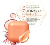 Senso Naturale Attivatore Solare Solido Olio Corpo Crema per Abbronzatura, Prepara la Pelle all’Esposizione Solare, Antiossidante e Stimolante con Olio di Argan, 100% Naturale, Vegano, Biologico