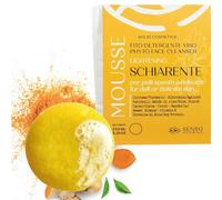 Senso Naturale Mousse Detergente Viso Solido Schiarente Illuminante per Pelli Sensibili, Sapone Struccante Delicato con Olio di Albicocca e Patchouli, 100% Naturale e Biologico
