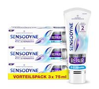 Sensodyne Clinical REPAIR, dentifricio per denti sensibili al 5% NovaMin, per sollievo di lunga durata, 3 x 75 ml