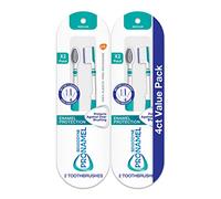 Sensodyne Pronamel Spazzolino da denti medio, protegge lo smalto dei denti e pulisce meglio con meno pressione, 4 pezzi