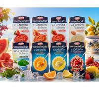 Sensofreddo Granite e Sorbetti Personalizzabili per dolfin - 7 Confezioni a Scelta tra Anguria, Limone, Agrumi, Fragola, Mandorla, Menta, Arancia Rossa e Melograno e Frutti di Bosco