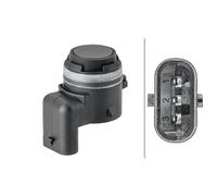 Sensor Sensore Parcheggio HELLA 3 Poli Innesto MINI MINI con Anello di Fissaggio