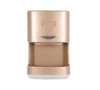 Sensore a infrarossi for asciuga mani elettrico WC, asciugatrice automatica Interruttore aria calda for bagno Installazione senza perforazione Soffio, Flusso d'aria Potente(Gold)