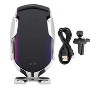 Sensore a infrarossi per caricabatterie veloce wireless per telefono per auto in modalità silenziosa R1(Argento)
