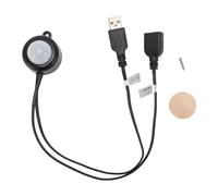 Sensore attivato dal movimento PIR Interfaccia USB Plug and Play Controller sensore a infrarossi DC5V a 24V per il controllo della luce (Nera)