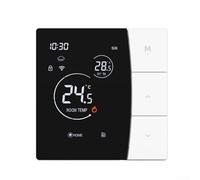 Sensore climatico intelligente, con pulsante SDM6, termostato per riscaldamento a pavimento, controller HVAC, compatibile con piattaforme vocali per Alexa e Google Assistant (bianco 16A-WIFI)