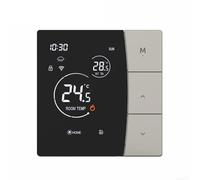 Sensore climatico intelligente, con pulsante SDM6, termostato per riscaldamento a pavimento, controller HVAC, compatibile con piattaforme vocali per Alexa e Google Assistant (grigio 3A-WIFI)