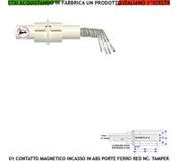 Sensore Contatto Magnetico ABS Porta Blindata Incasso Antifurto Tamper NC Allarm