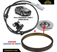 Anello Obiettivo Sensore ABS Mozzo Disco Cuscinetto Ruota Retro per Peugeot 3008