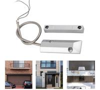 Sensore di allarme per porta del garage per interruttore magnetico normalmente aperto/normalmente chiuso, in lega di zinco con distanza di rilevamento di 50-70 mm, sicurezza cablata 100 V 0,5 A