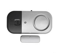Sensore di allarme wireless per porte e finestre con potente sirena da 125 dB, adatto per sicurezza domestica, camper, capannoni, sensore magnetico wireless (argento nero)