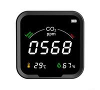 Sensore di carbonio 3in1 Superior Indoor Air Tester Monitor Umidità Plus Avere Diossido Elite Accuracy Rilevatore a infrarossi con L (Whtie)
