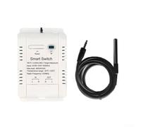 Sensore di commutazione per, interruttore di controllo WiFi 16A/20A con RF 433 MHz, termostato AC 85-250 V per automazione domestica, bianco (16 A con cavo da 1 m)