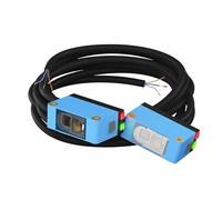 Sensore di contrasto for etichette colorate 12-24 V CC NPN distanza di rilevamento 10 mm, sensore fotoelettrico a pulsante singolo