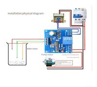 Sensore di controllo del livello dell'acqua 9V 12V per controllo automatico del drenaggio della pompa con relè ad alta capacità per una gestione affidabile dell'approvvigionamento idrico