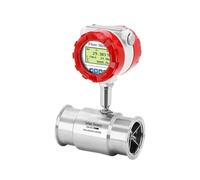 Sensore di flusso a turbina con display digitale con segnale di impulso in uscita Modbus 4-20 mA e RS485, connessione a morsetto for acqua, olio e carburante(DN15 SS304)