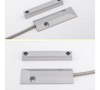 Sensore di interruttore Reed del contatto magnetico della porta del garage per i sistemi di allarme normalmente aperti e normalmente chiusi, alloggiamento in lega di zinco, rilevamento 50-70mm (NC+NO)