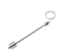 Sensore di livello deII'acqua del liquido del serbatoio deII'interruttore a galleggiante in acciaio inossidabile da 1 pezz0, diametro filettatura 10 mm, sfera doppia/singola(Black,300mm)