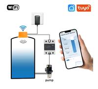 Sensore di livello del liquido ad ultrasuoni Tuya con pompa dell'acqua Controller automatico Indicatore di allarme intelligente Misura il monitor del serbatoio remoto