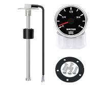 Sensore di livello dell'acqua con manometro 52mm con indicatore del misuratore del serbatoio dell'acqua retroilluminato a 7 colori Monitoraggio stabile(0-190 Ohm,325mm SensorXGauge)