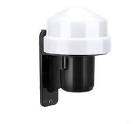 Sensore di luce dal tramonto all'alba | Interruttore fotocellula per esterni classificato IP44 | Dispositivo di controllo elettronico resistente alle intemperie per illuminazione automatica |