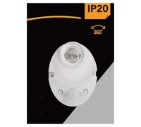 SENSORE DI MOVIMENTO 360° PIR INFRAROSSI RILEVATORE PER LAMPADINE 60W E27 YCB106