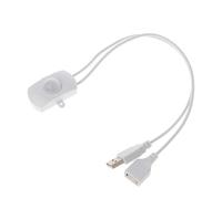 Sensore di movimento a infrarossi for corpo umano PIR DC5V-12V con sensore fotosensibile for barra luminosa a LED, connettore for interruttore(TDL-2023USB White)
