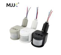 Sensore di movimento a LED 220V 12V Rivelatore a infrarossi PIR automatico a infrarossi Rotazione di 180 gradi Sensore di movimento con interruttore timer esterno