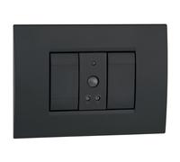 VEMER VE770700 SENS IR - Sensore di Movimento per Luci, Rilevatore Crepuscolare da Interno, Installazione su Scatola da Incasso 1 Modulo, Grigio Antracite