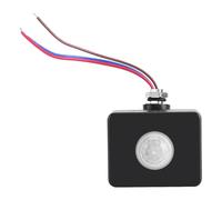 Sensore di Movimento PIR a Infrarossi da Incasso a Soffitto, 360°, Rilevatore Automatico per Luci, IP54, 110-240V, Nero, 62x49.7x21.7mm