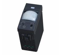 Sensore di Movimento PIR, Compatibile Con BTicino Living International, Colore Nero, da Incasso Per Serie Civile, 1 Modulo, Time Lux Regolabile, Angolo Rilevamento 120°