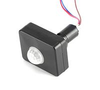 Sensore di Movimento PIR Nero Mini, Interruttore Crepuscolare Automatico, IP54 Impermeabile, 120-140 Gradi, 3-12m Distanza Rilevamento, per Interni ed Esterni