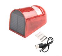 Sensore di movimento solare con luce di allarme per esterni, impermeabile, LED stroboscopico, 110 dB, sirena IP65, portata 8 metri (N911)