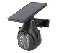 Sensore di Movimento Solare Luce Fittizia Telecamera di Sicurezza Finta con 3 modalità di Illuminazione Faretti di Emergenza Impermeabili di Sicurezza Solare per Giardino, Cortile