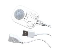 Sensore di Movimento Umano PIR A Infrarossi con Interruttore per Corpo, Timer per Strisce LED 5V-24V USB